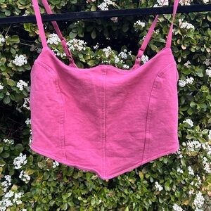 Alo pink Corset Yoga Top size xs